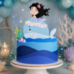 Topo de Bolo - A Baleia e a Sereia