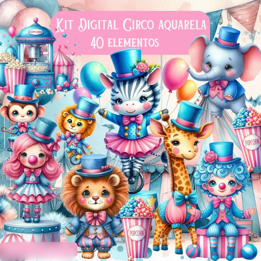 1 - Circo Aquarela Circo Aquarela - Kit Digital - Imagem 1