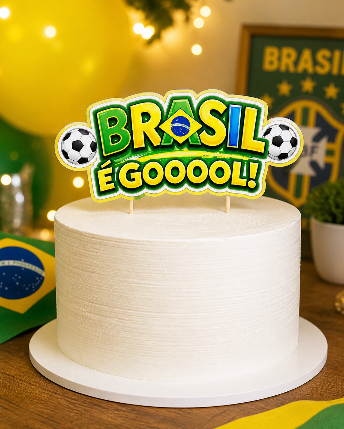 12-BRASIL E GOOOL Copa do Mundo - Topo de Bolo - Imagem 1