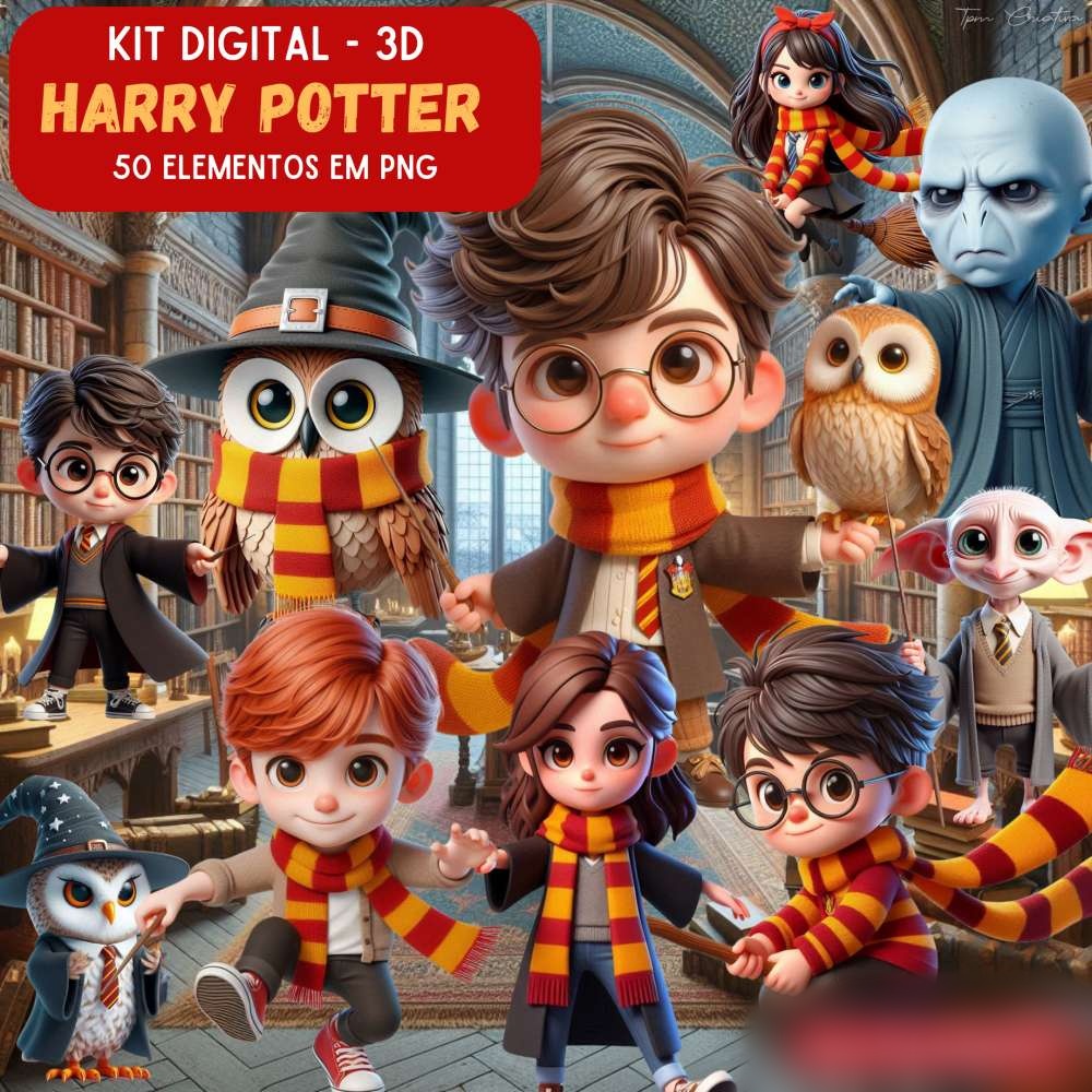 14 - Harry Potter 3D Harry Potter - Kit Digital - Imagem 1