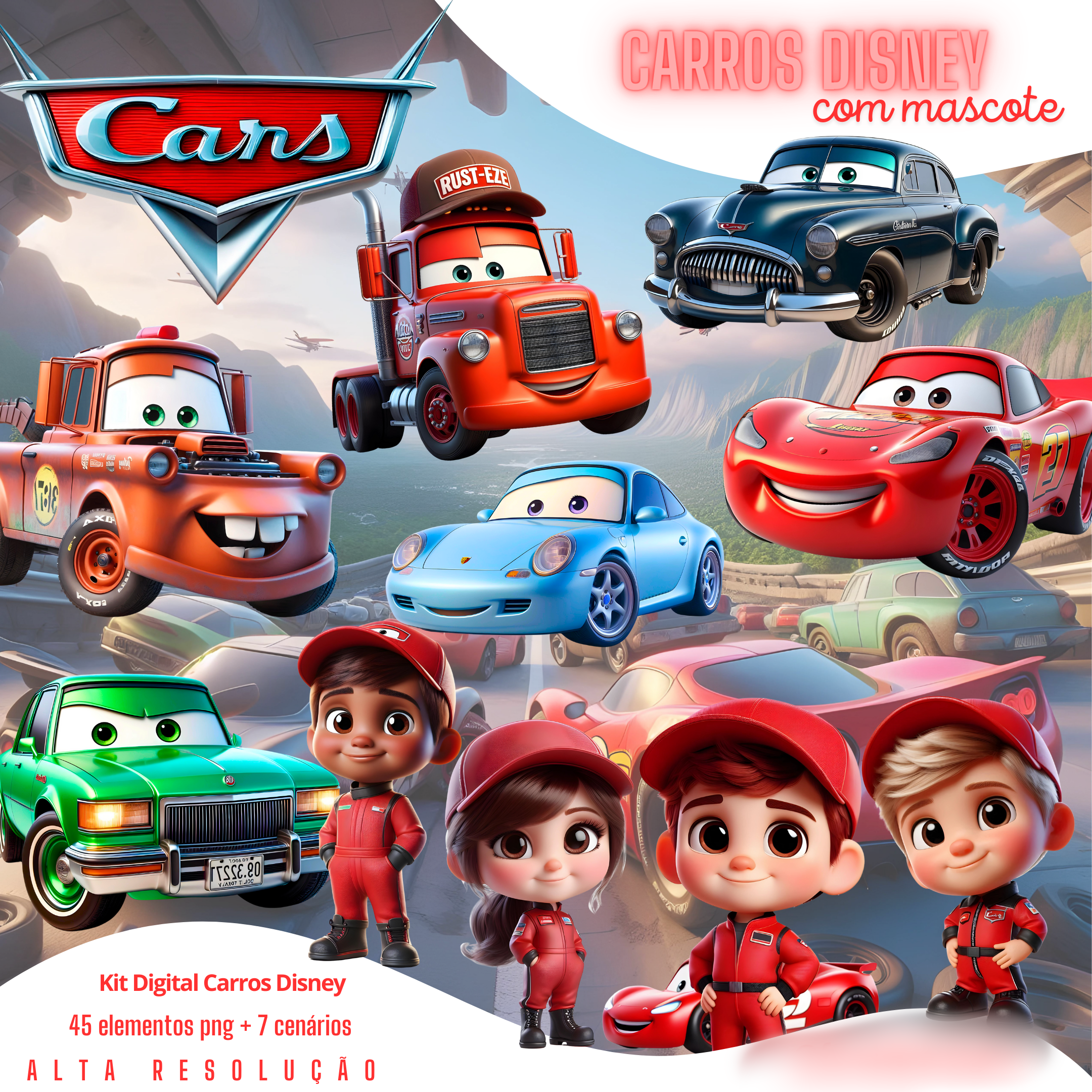 15-Carros Disney Carros Disney - Kit Digital - Imagem 1