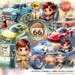 Carros Vintage - Kit Digital