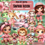 Safari Rosa - Kit Digital