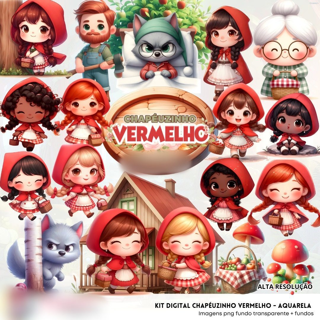 20-Chapeuzinho Vermelho Chapeuzinho Vermelho - Kit Digital - Imagem 1