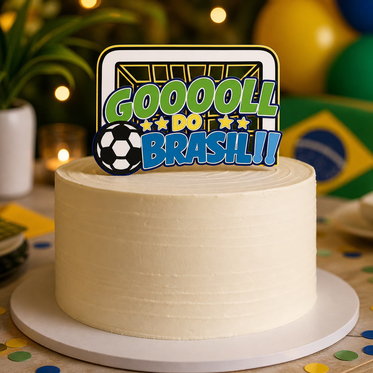 20 - GOOOOLL DO BRASIL Copa do Mundo - Topo de Bolo - Imagem 1