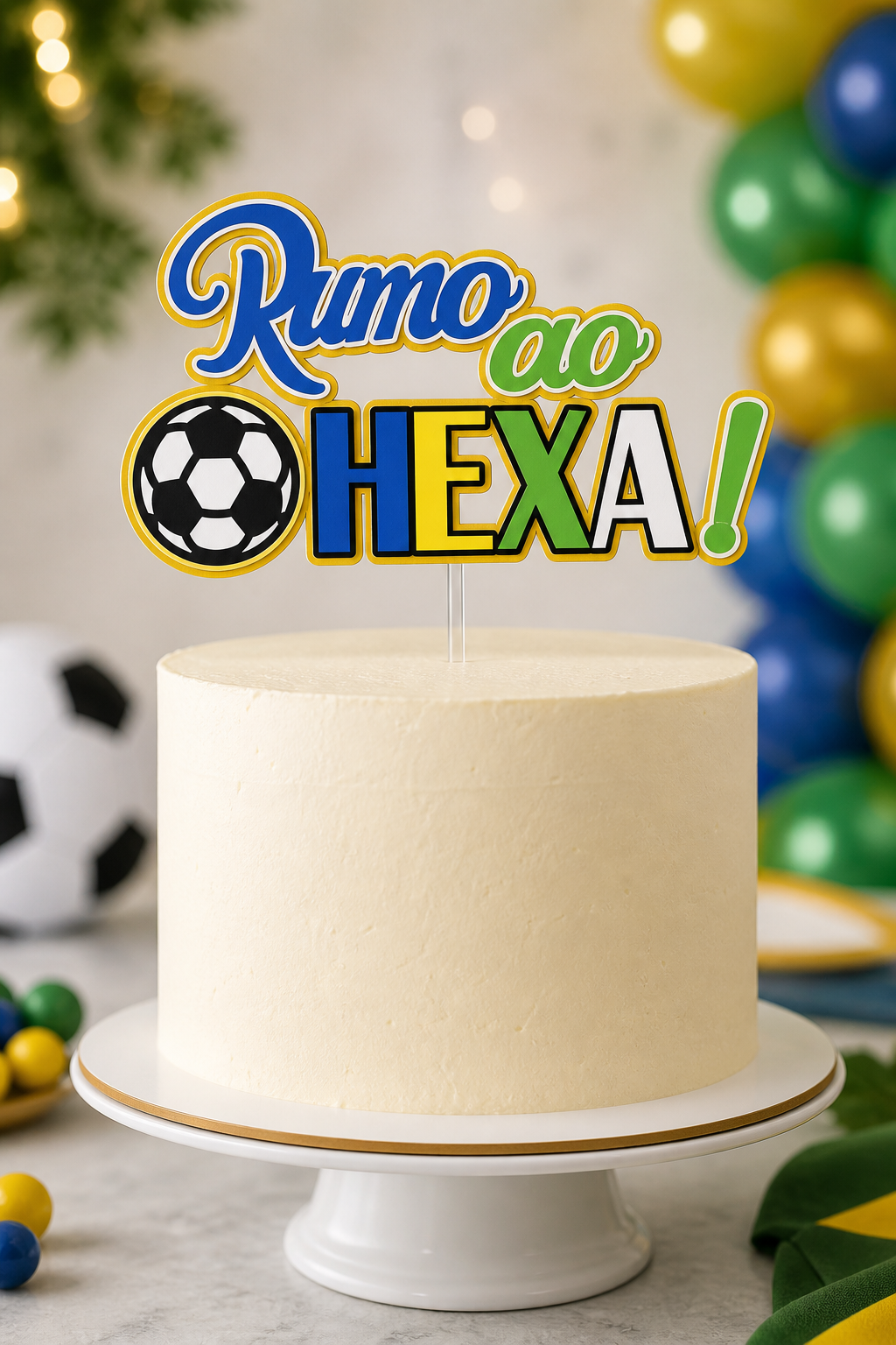 24 - RUMO AO HEXA -1 Copa do Mundo - Topo de Bolo - Imagem 1