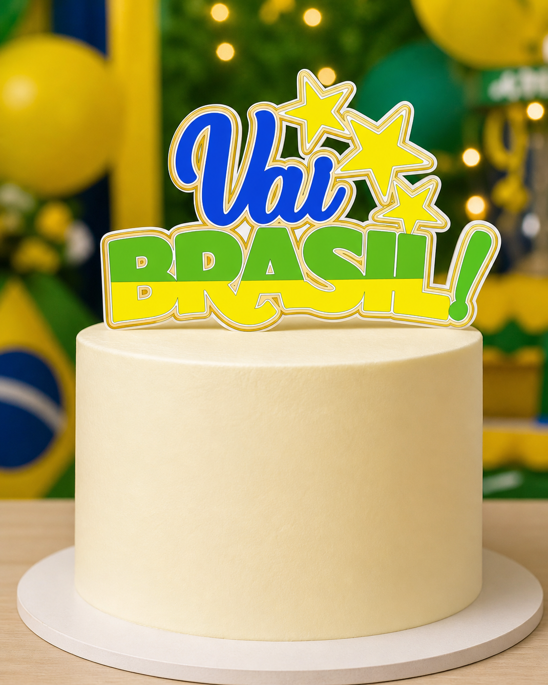 25 - VAI BRASIL - 12 Copa do Mundo - Topo de Bolo - Imagem 1