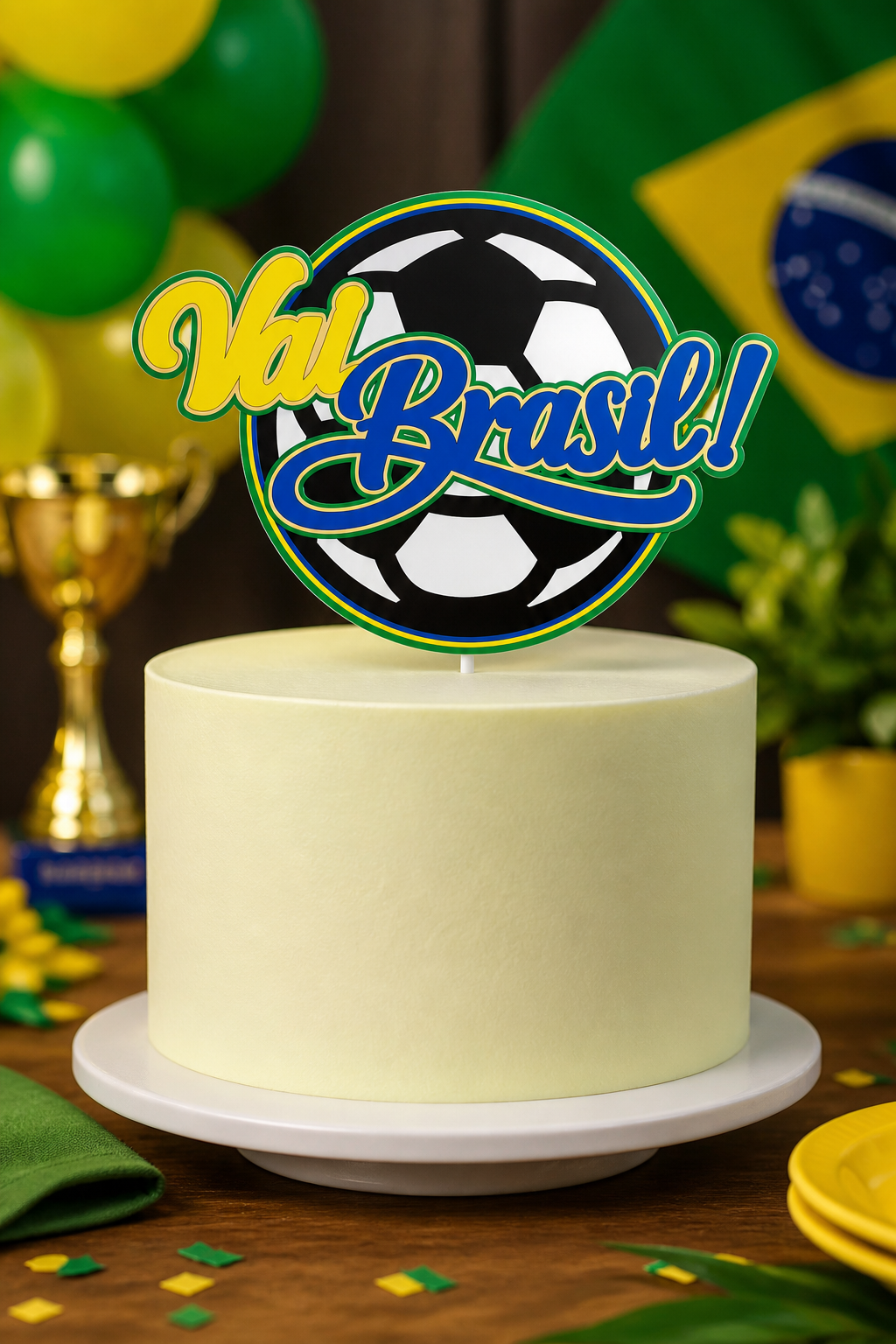 26 - VAI BRASIL - 13 Copa do Mundo - Topo de Bolo - Imagem 1