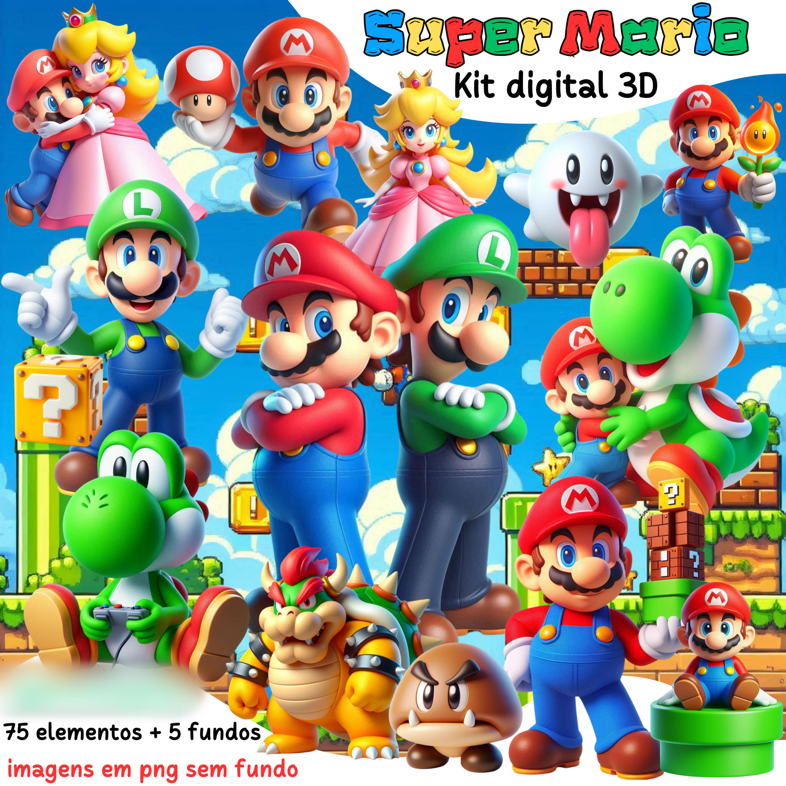 28 - Super Mario 3D Super Mario - Kit Digital - Imagem 1