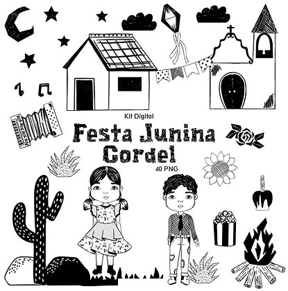 3 - Kit Digtal Festa Junina Cordel Festa Junina - Kit Digital - Imagem 1