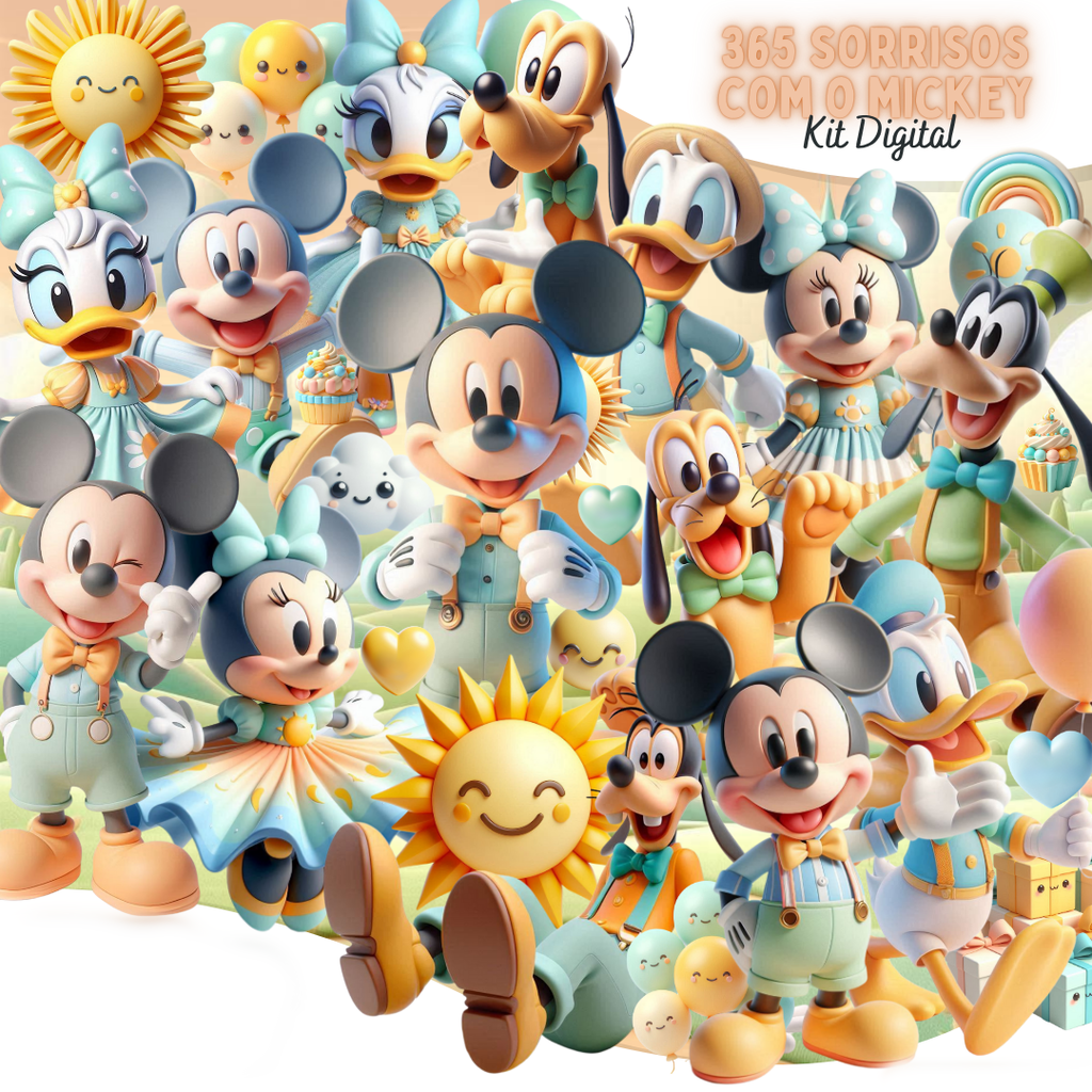 365 SORRISOS COM O MICKEY 365 Sorrisos com o Mickey - Kit Digital - Imagem 1