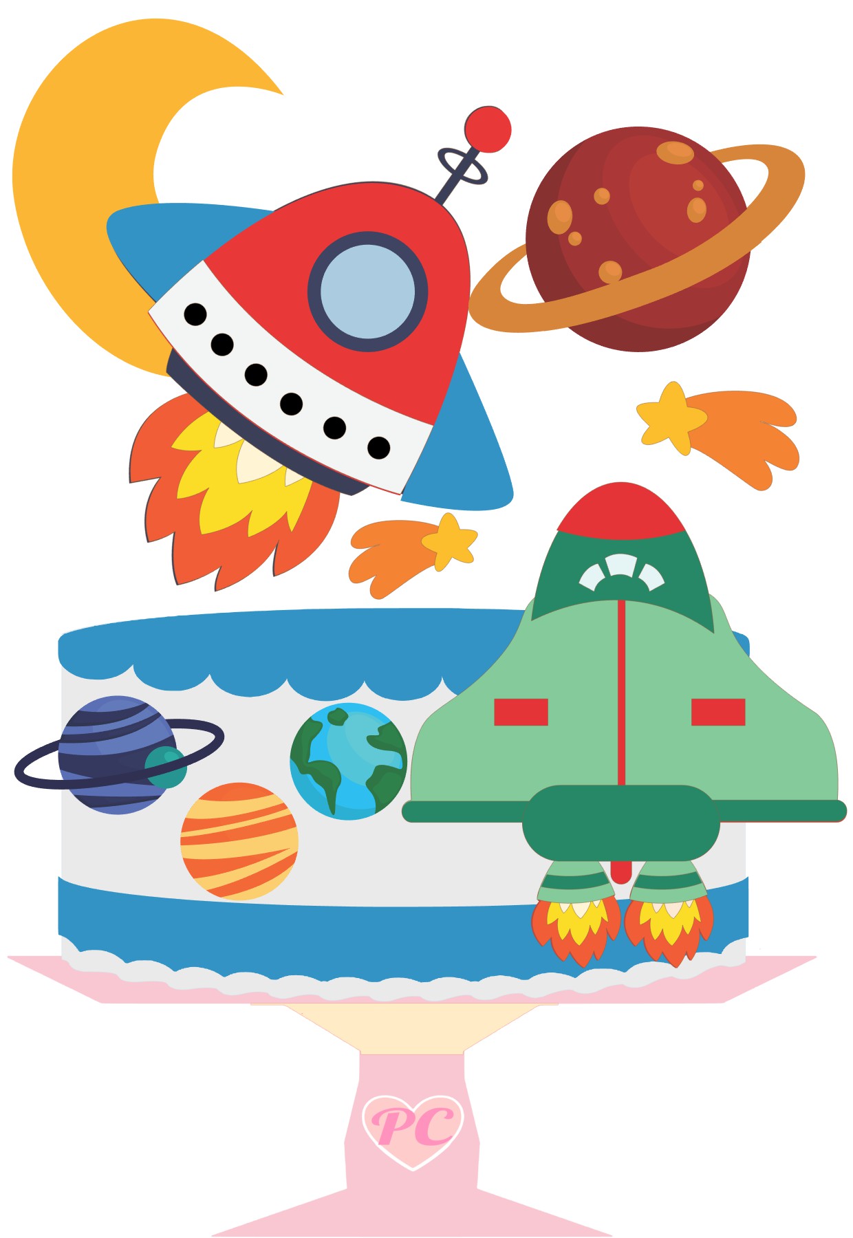 5 Topo de Bolo - Astronauta - Imagem 1