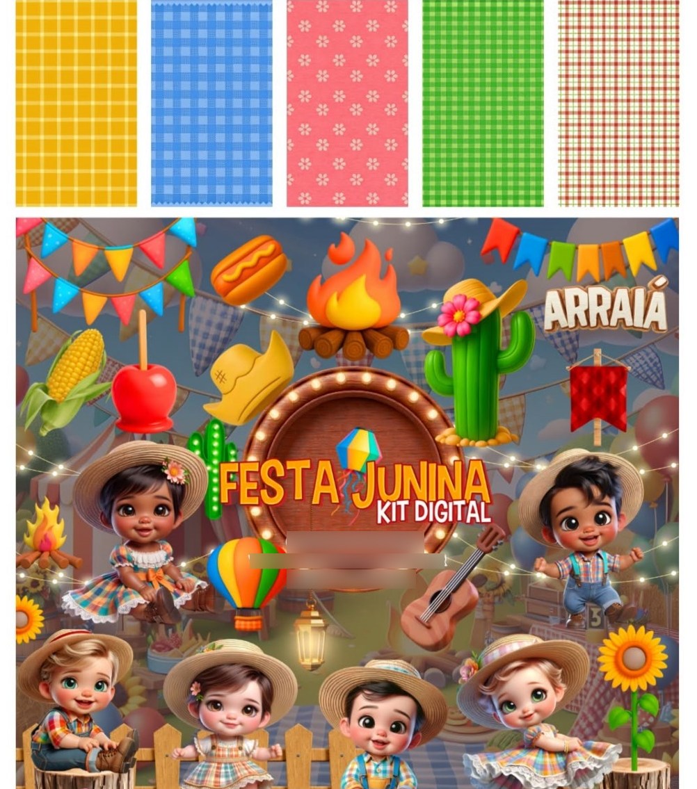 5 - Festa Junina Baby Festa Junina - Kit Digital - Imagem 1