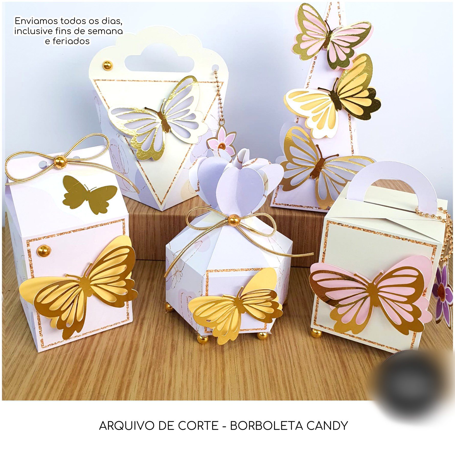 6 - Borboleta Candy Borboleta - Arquivo de Corte / Festa - Imagem 1