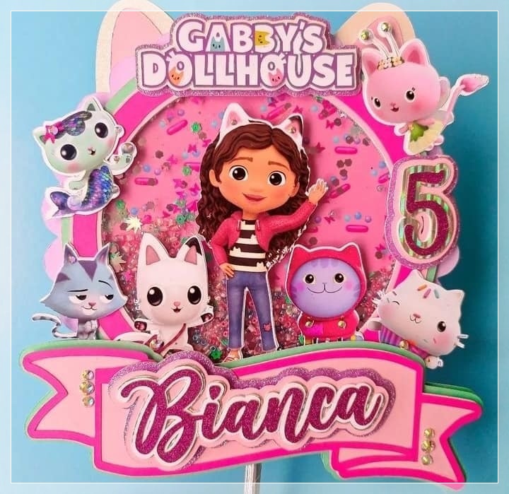 7 Topo de Bolo - A Casa Magica da Gabby - Imagem 1