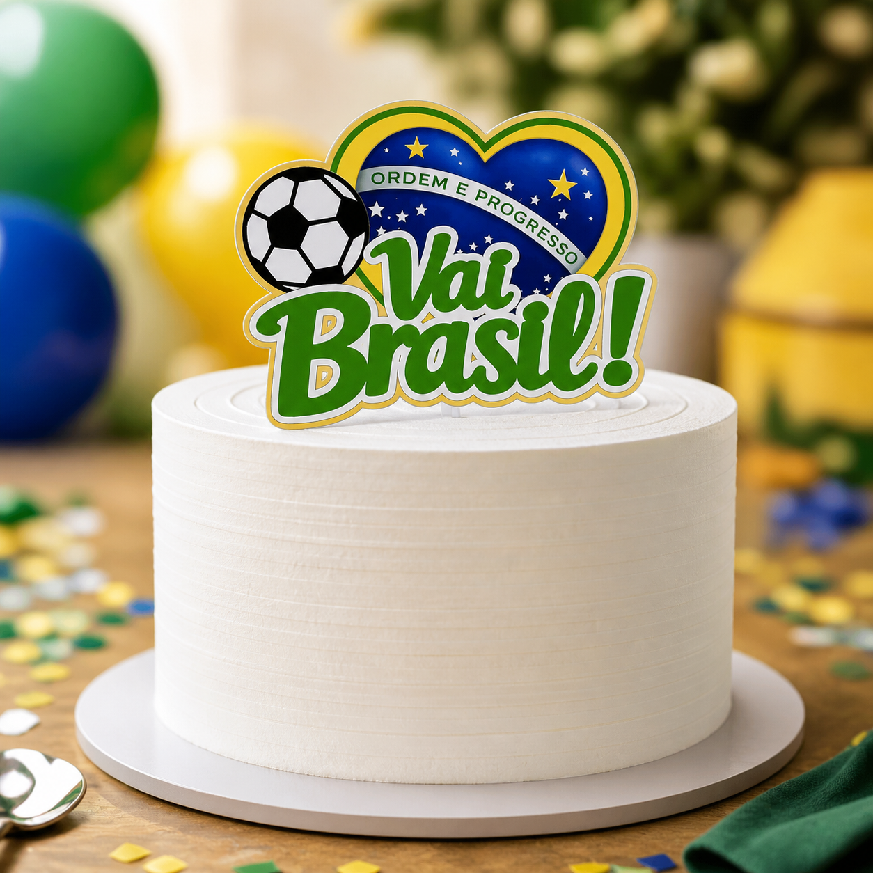 9-VAI BRASIL Copa do Mundo - Topo de Bolo - Imagem 1