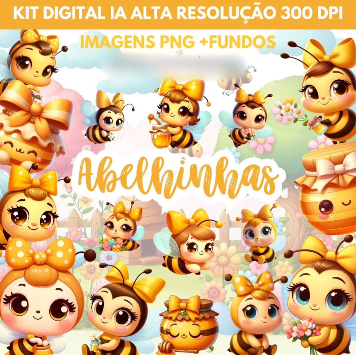 ABELHINHAS Abelhinhas - Kit Digital - Imagem 1