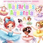 Bailarinas Aquarela - Kit Digital