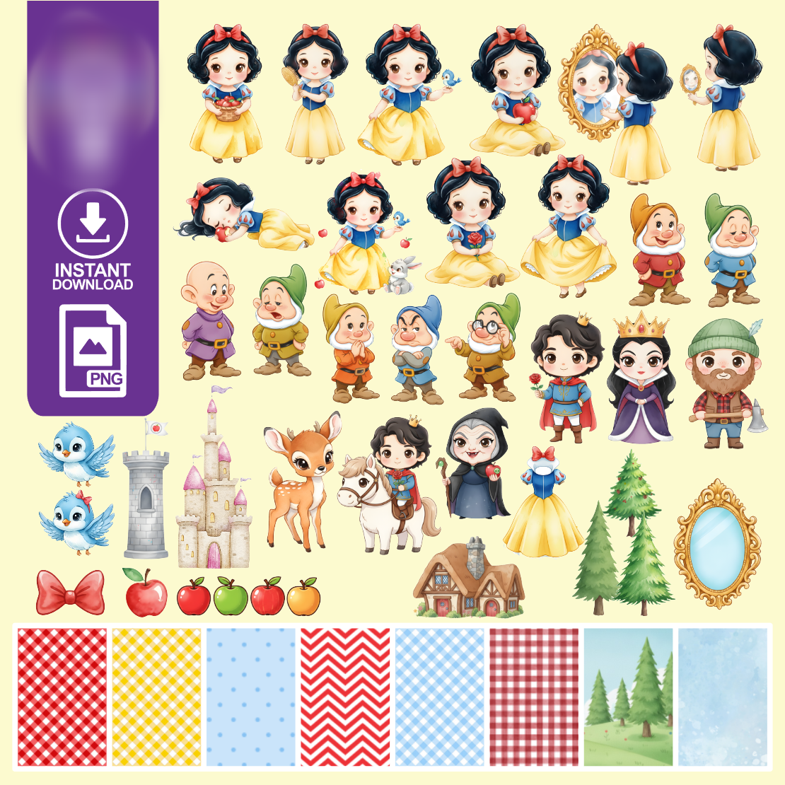 BRANCA DE NEVE CUTE Branca de Neve - Kit Digital - Imagem 1