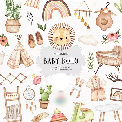 Baby Boho Baby Boho - Kit Digital - Imagem 1