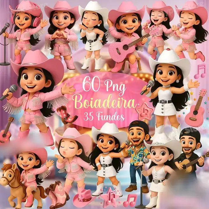 Boiadeira Imagens PNG e Fundos Boiadeira - Kit Digital - Imagem 1