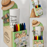 Lembrancinha para Colorir Safari - Arquivo de Corte