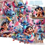 Lilo, Stitch e Angel Escolar - Kit Digital