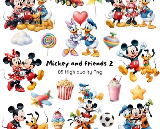 ML - Mickey and friends 2 Mickey e Amigos - Kit Digital - Imagem 1