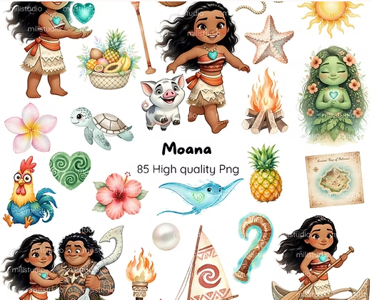 ML - Moana 3 Moana - Kit Digital - Imagem 1