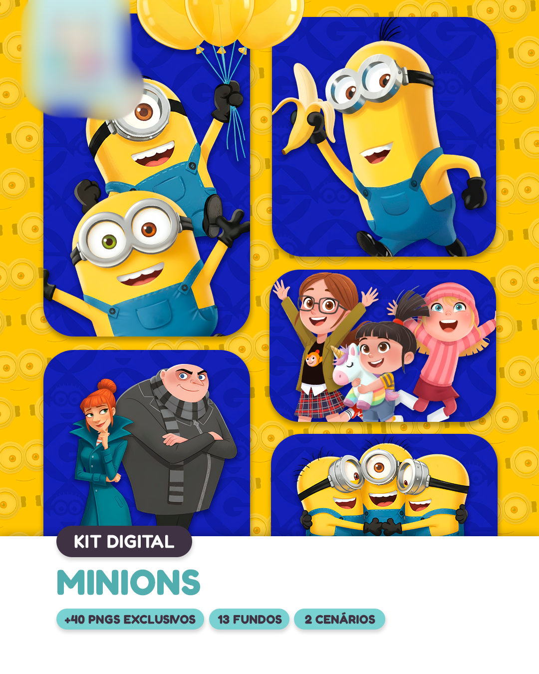 Minions Minions - Kit Digital - Imagem 1