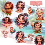Moana Aquarela - Kit Digital