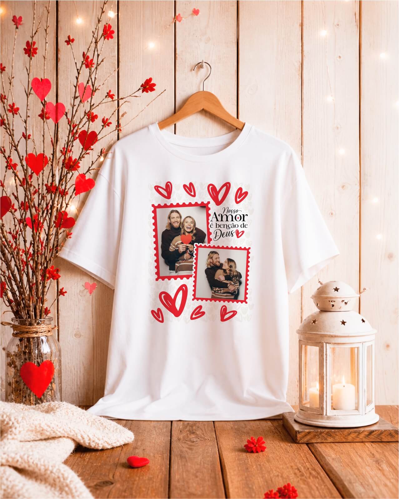Mockup Camisa 1 Namorados Com Foto - Artes para Camisas - Imagem 1
