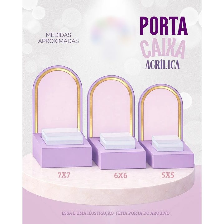 PORTA CAIXINHA DE ACRÍLICO Porta Caixinha de Acrilico - Arquivo de Corte - Imagem 1