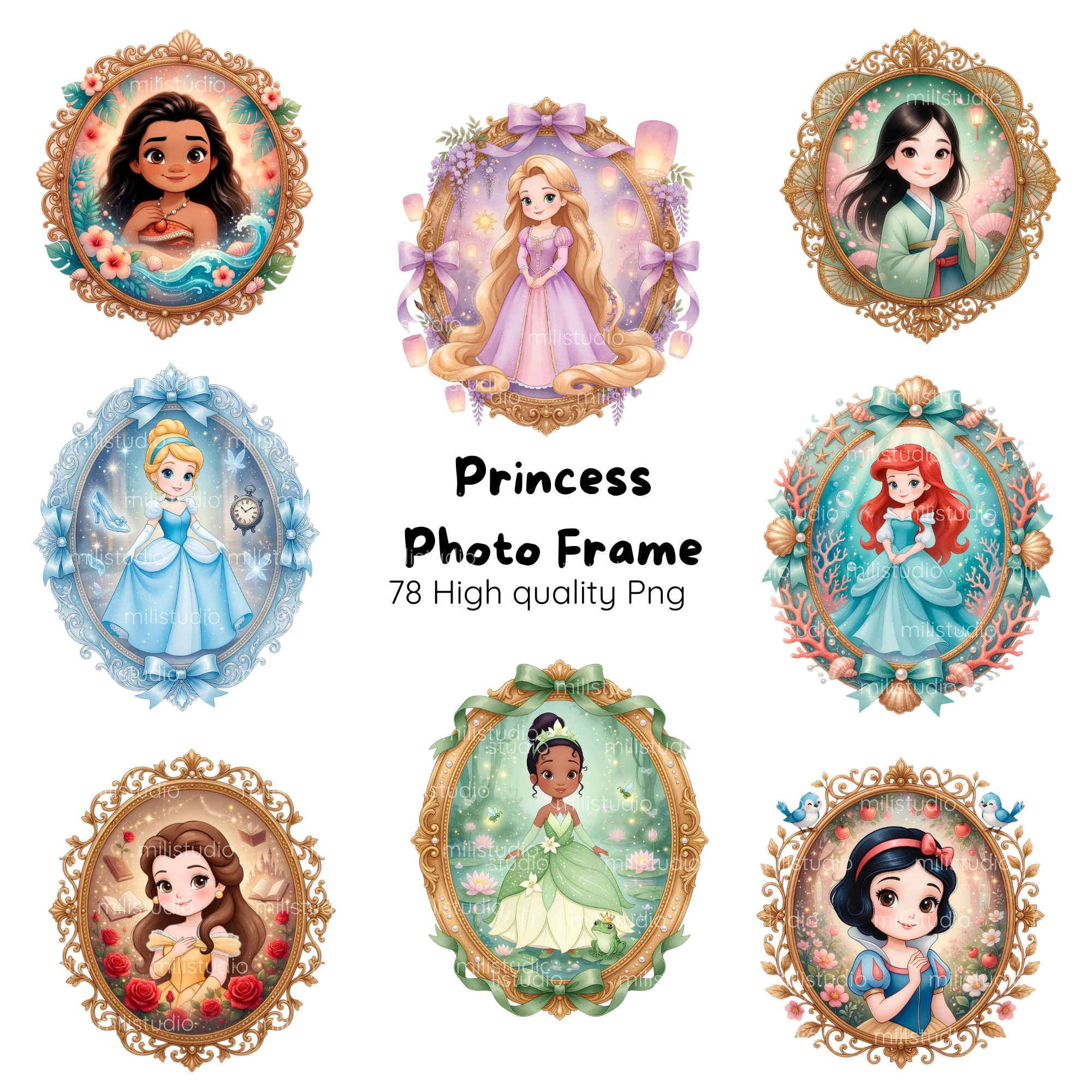 Princesas Princesas - Kit Digital - Imagem 1