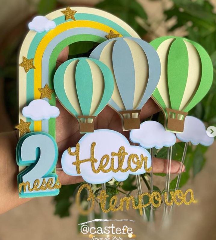 1 Topo de Bolo - Balão - Imagem 1