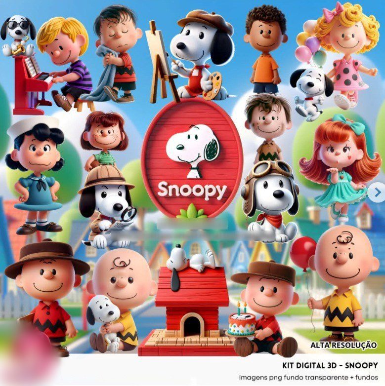 189 - SNOOPY Snoopy - Kit Digital - Imagem 1