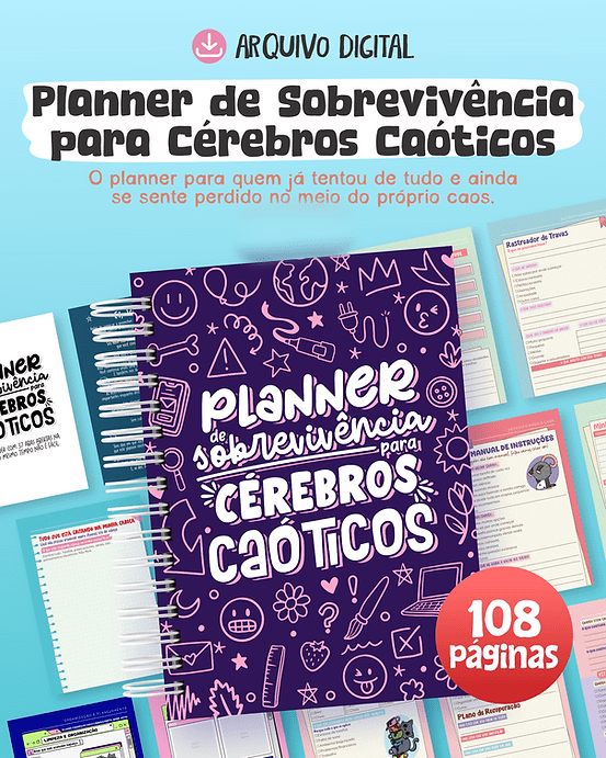 462 - Planner de Sobrevivência para Cérebros Caóticos Planner de Sobrevivência para Cérebros Caóticos - Imagem 1